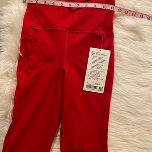 Red lulu leggings